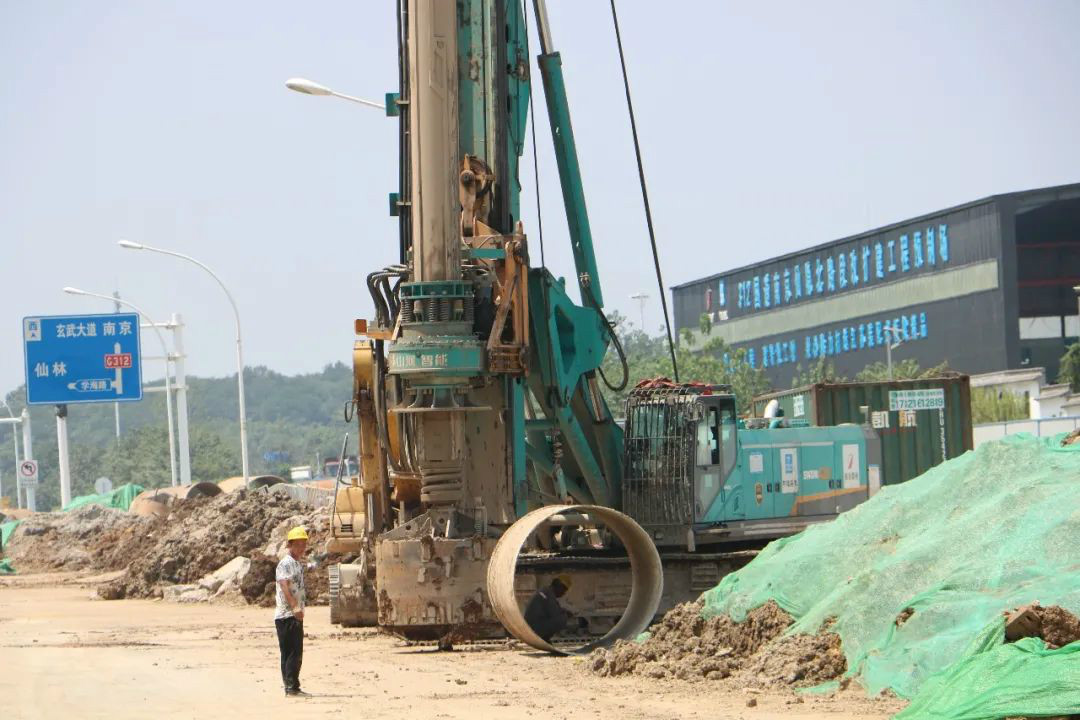 强悍表现赢青睐！星际官网注册智能360H旋挖钻助力南京312国道改扩建