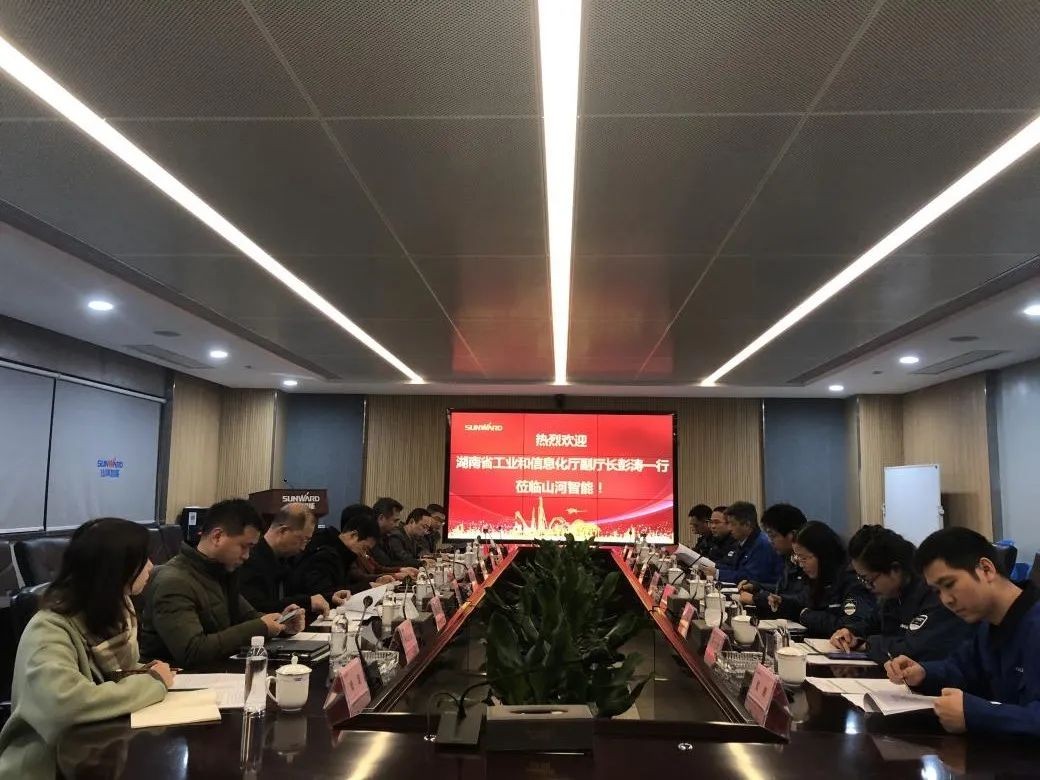 省工信厅副厅长彭涛一行调研星际官网注册智能